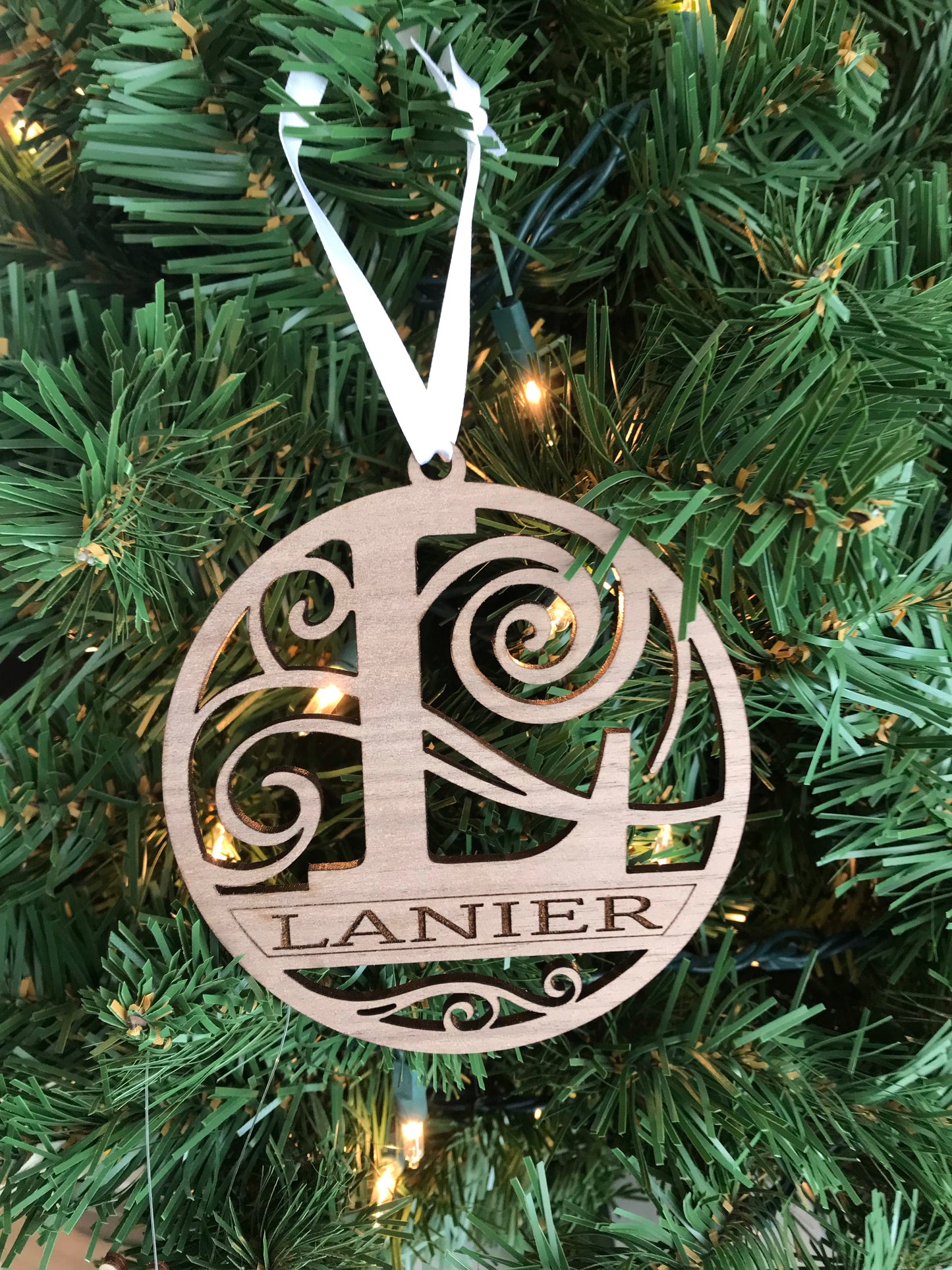 Personalized Monogram Ornament / Family Name Ornament