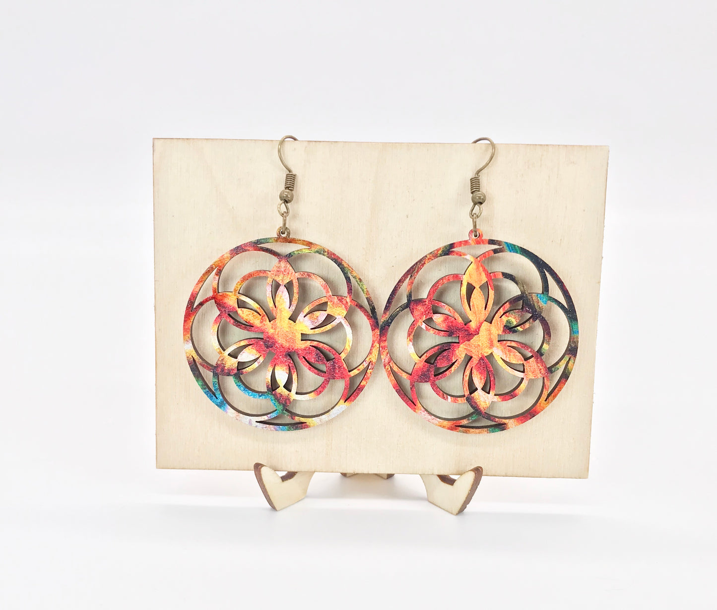Colorful Mandala Earrings / Multicolor Earrings