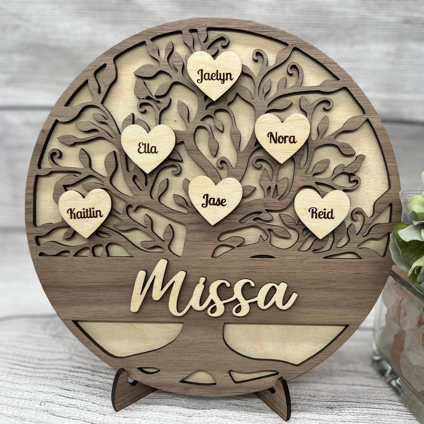 Personalized Family Tree and Grandkids Display