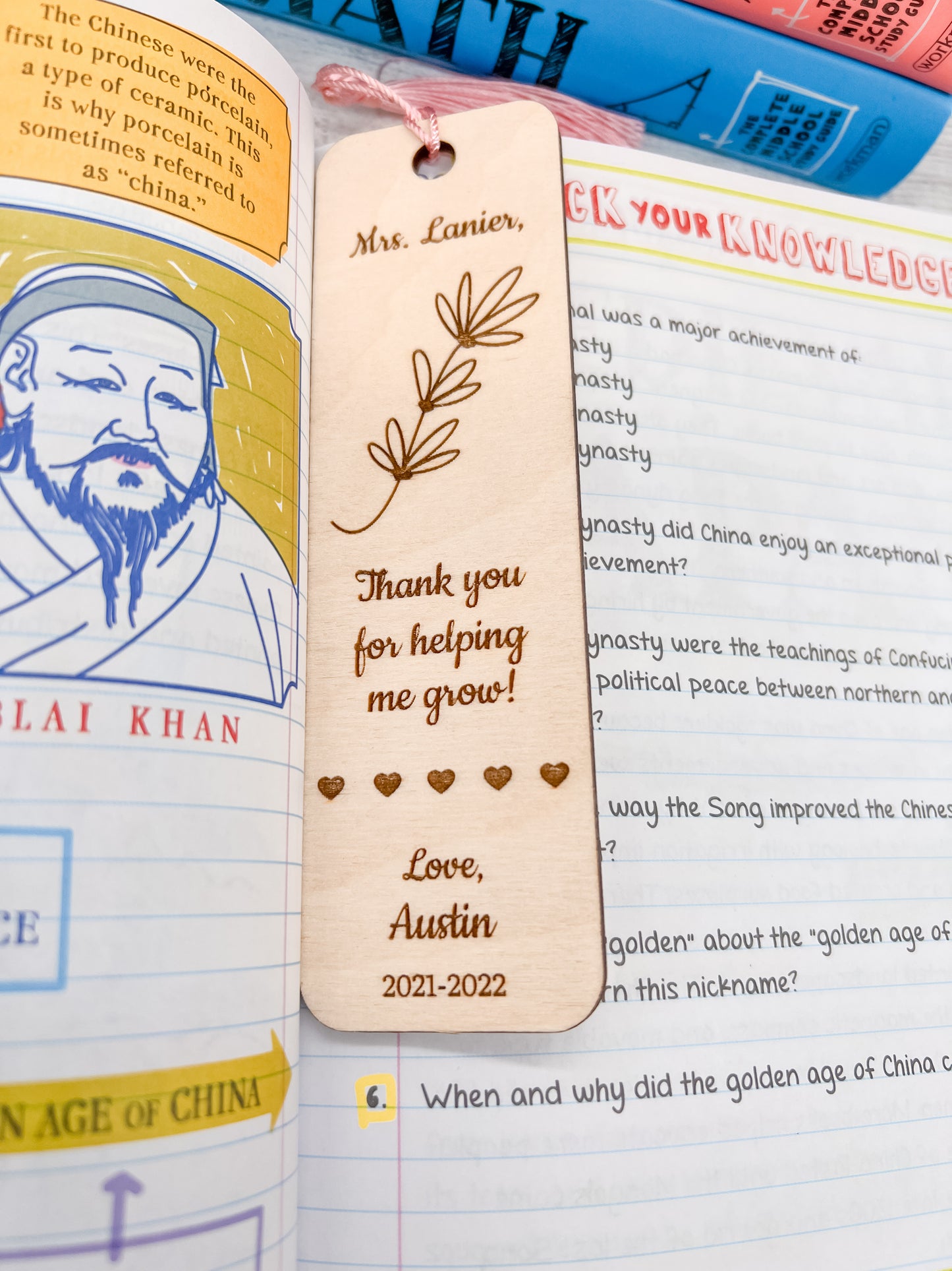 Thank you for helping me grow bookmark / Teacher Appreciation Gift / Mother's Day / Father's Day