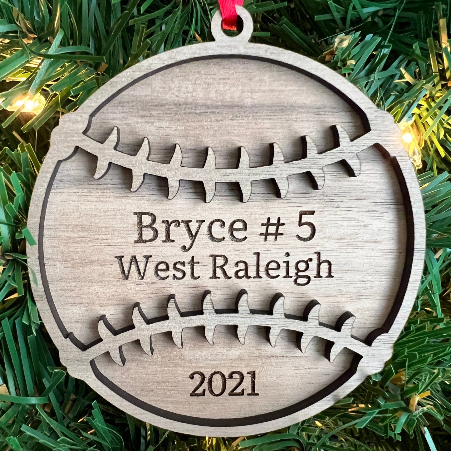 Personalized Baseball Softball Ornaments