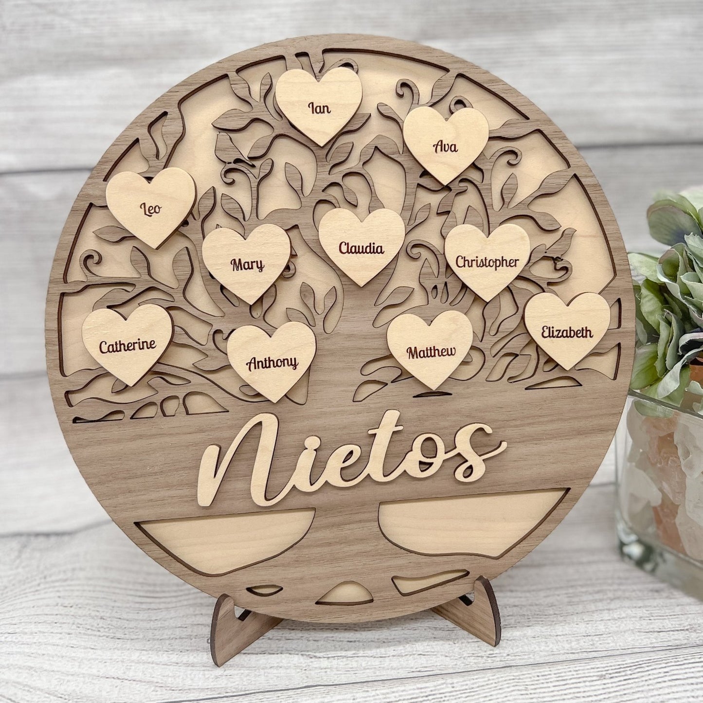 Personalized Family Tree and Grandkids Display