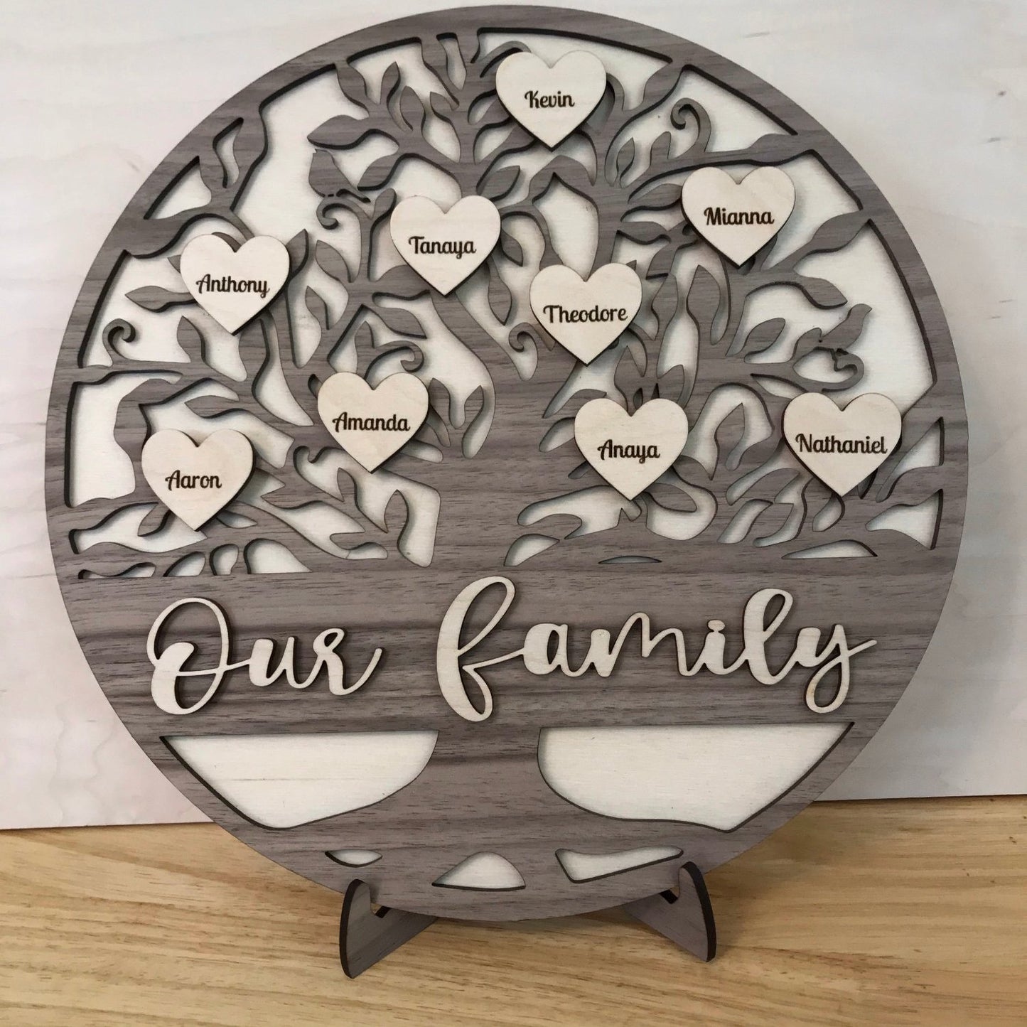 Personalized Family Tree and Grandkids Display
