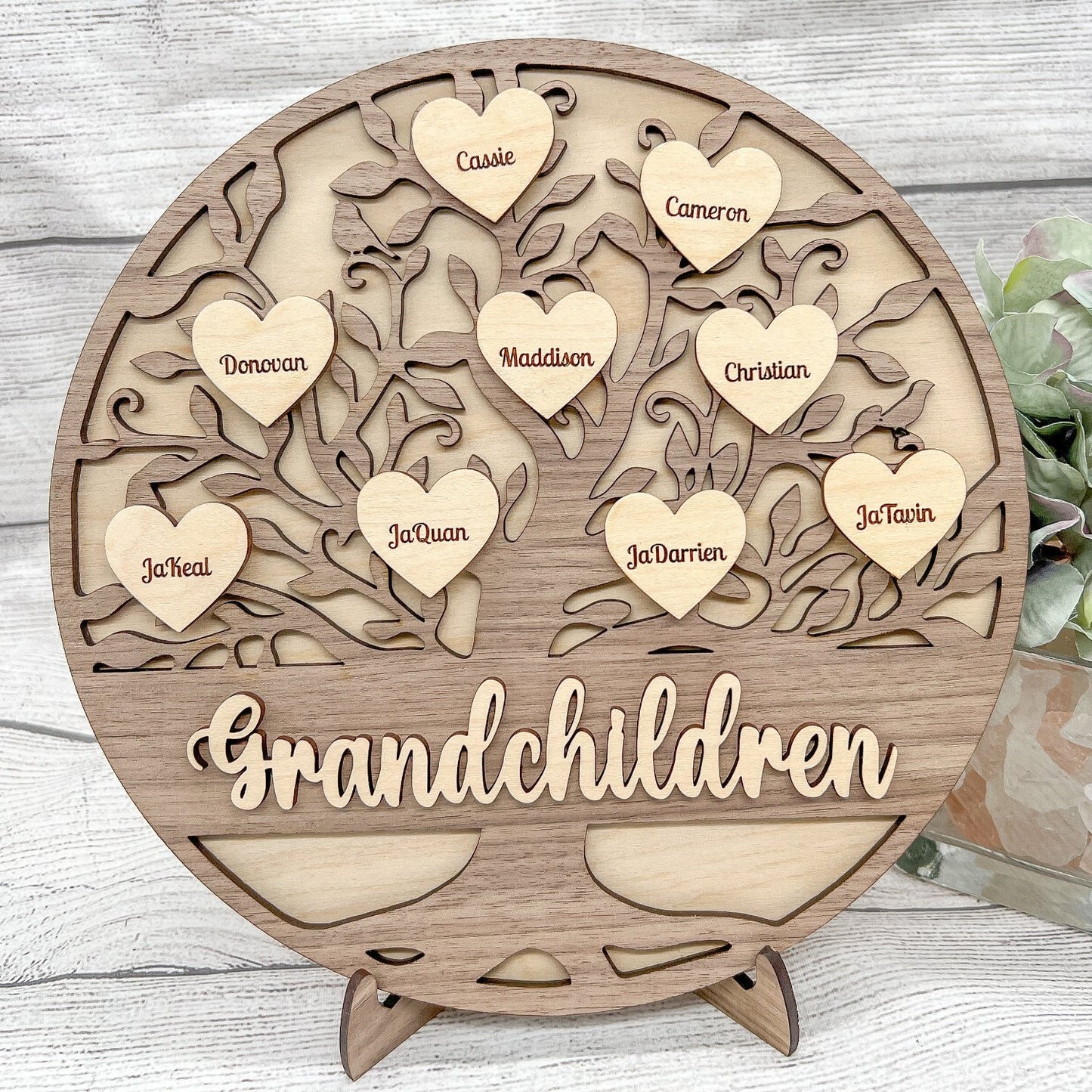 Personalized Family Tree and Grandkids Display