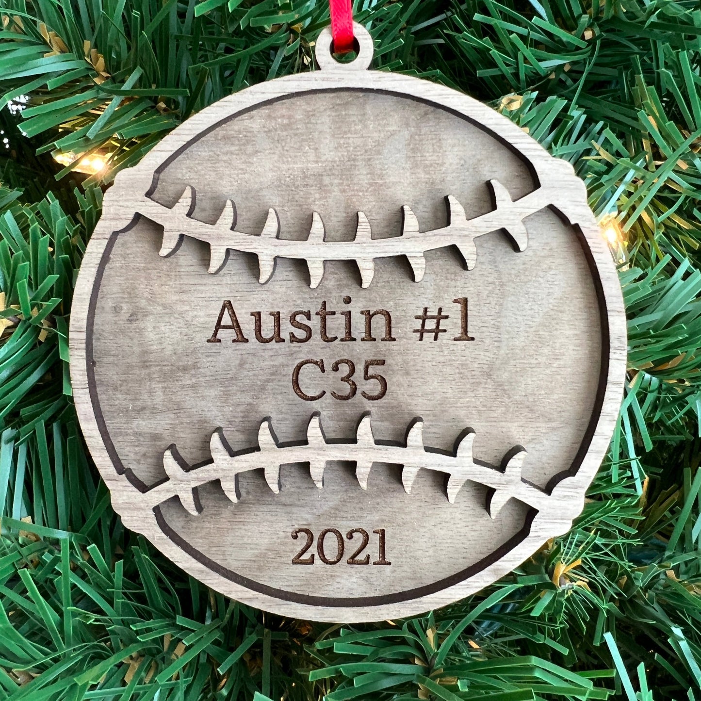 Personalized Baseball Softball Ornaments