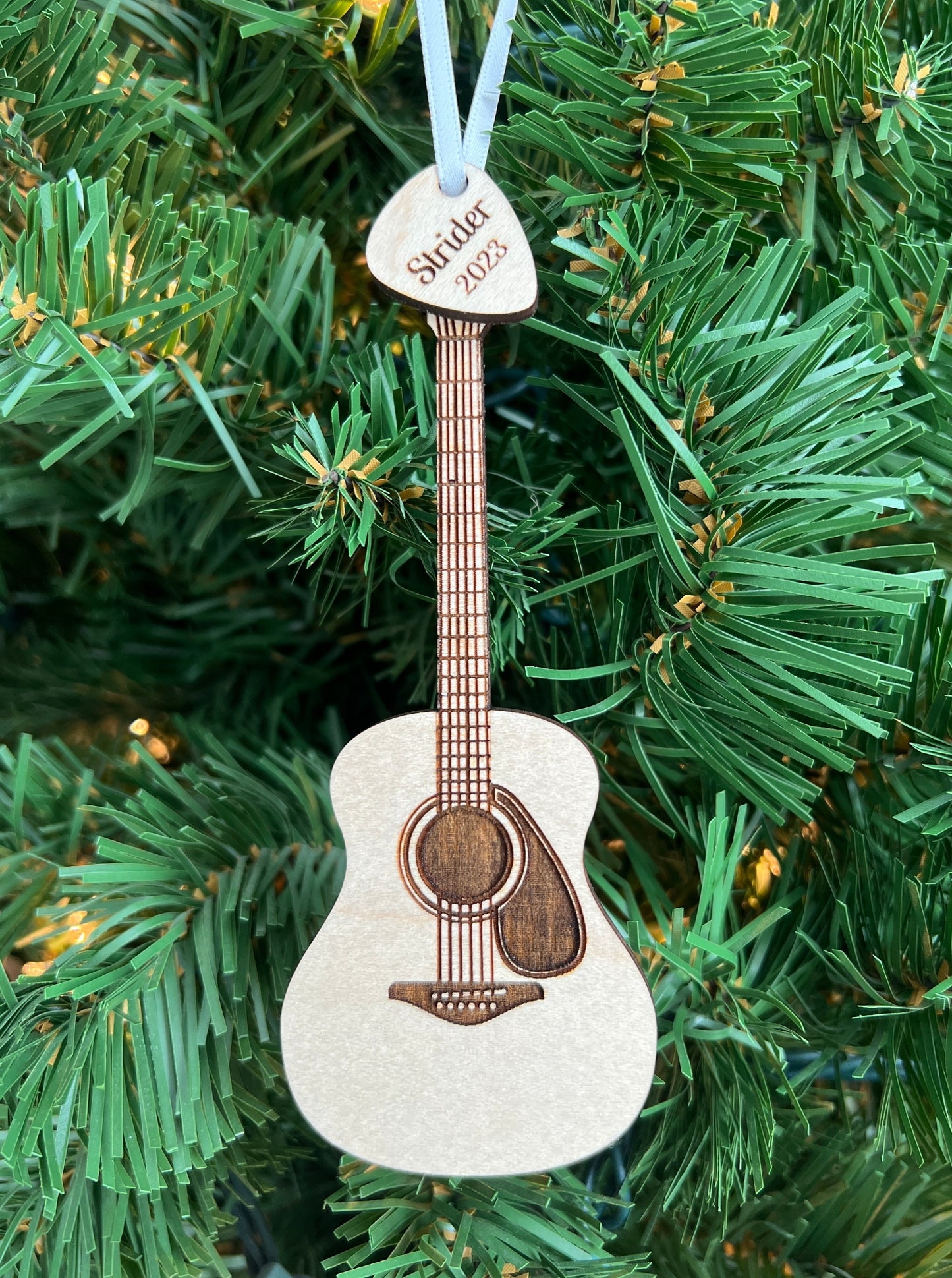 Personalised Guitar Christmas Tree Decoration 