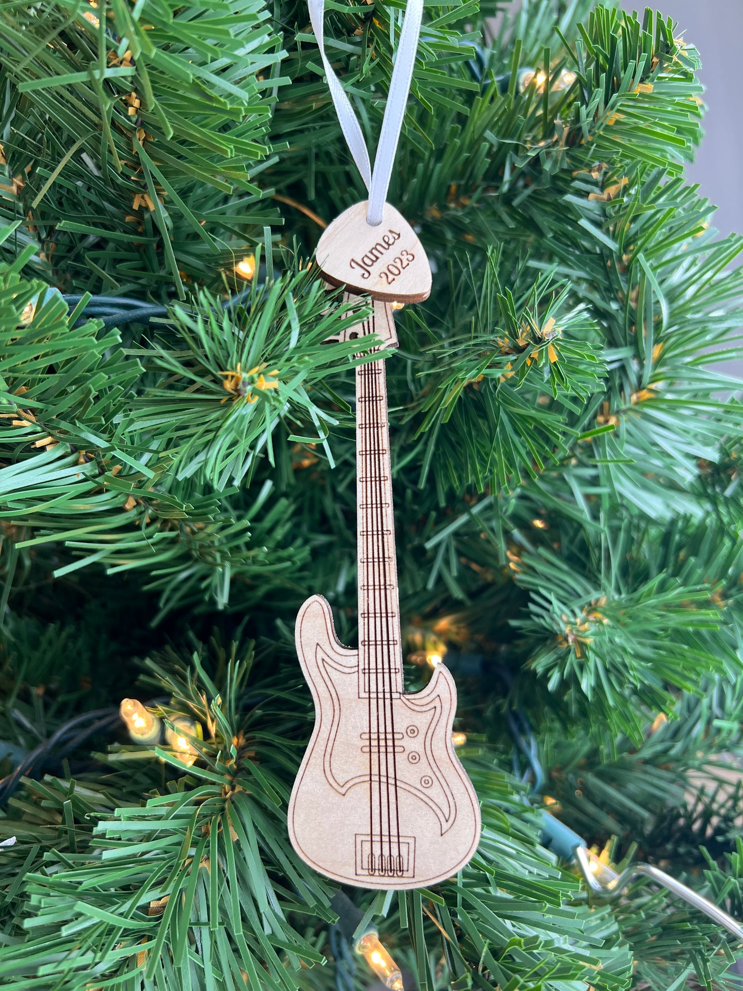 Personalized Electric Bass Guitar Ornament