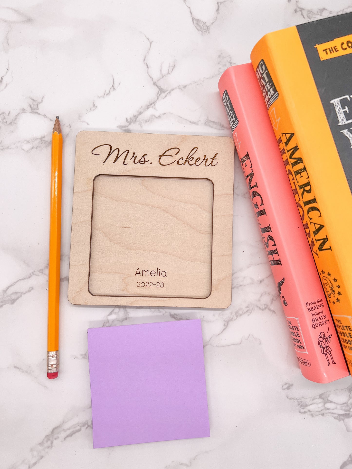 Personalized Post It Note Holder / Teacher Appreciation Gift