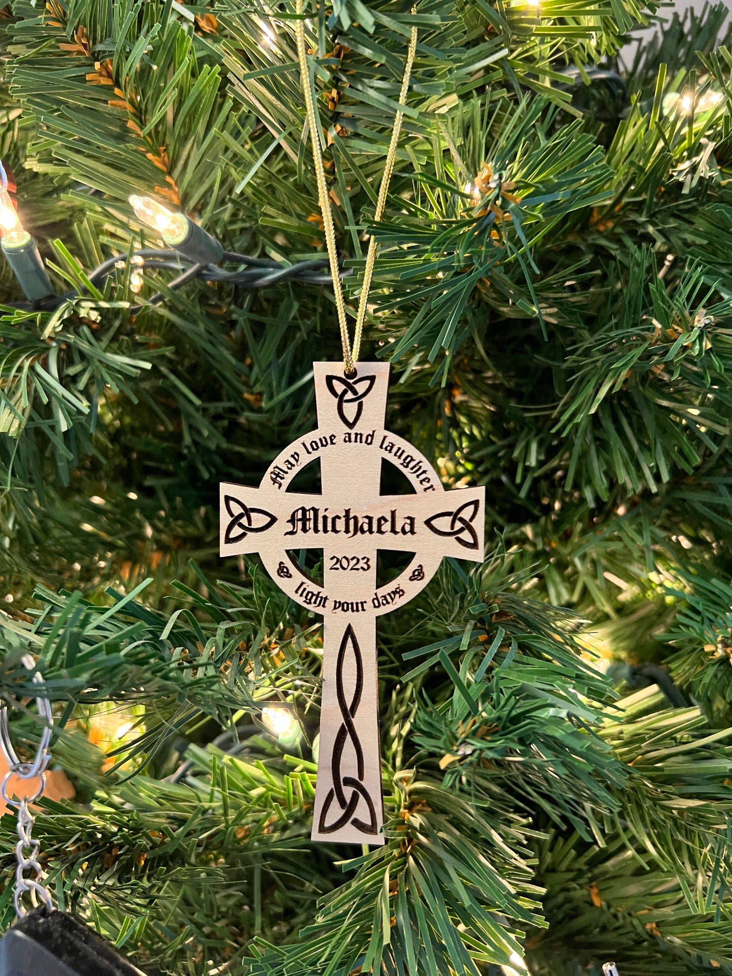 Personalized Cross Ornament