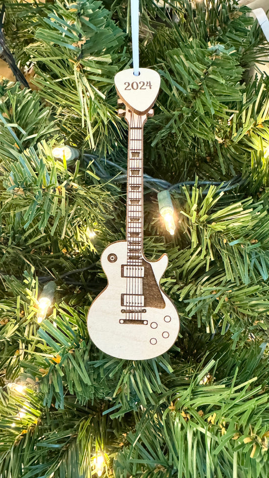 Electric Guitar Ornament. Les Paul Style. Dark