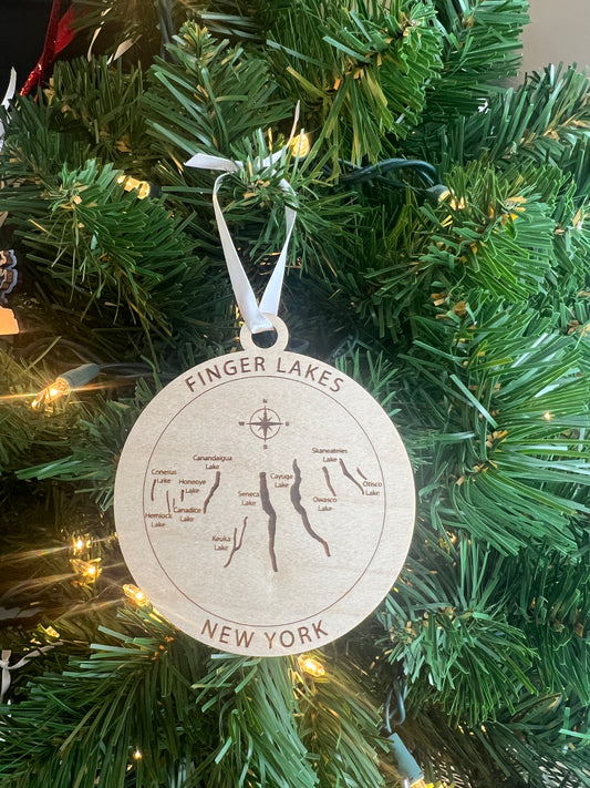 Personalized Finger Lakes Ornament