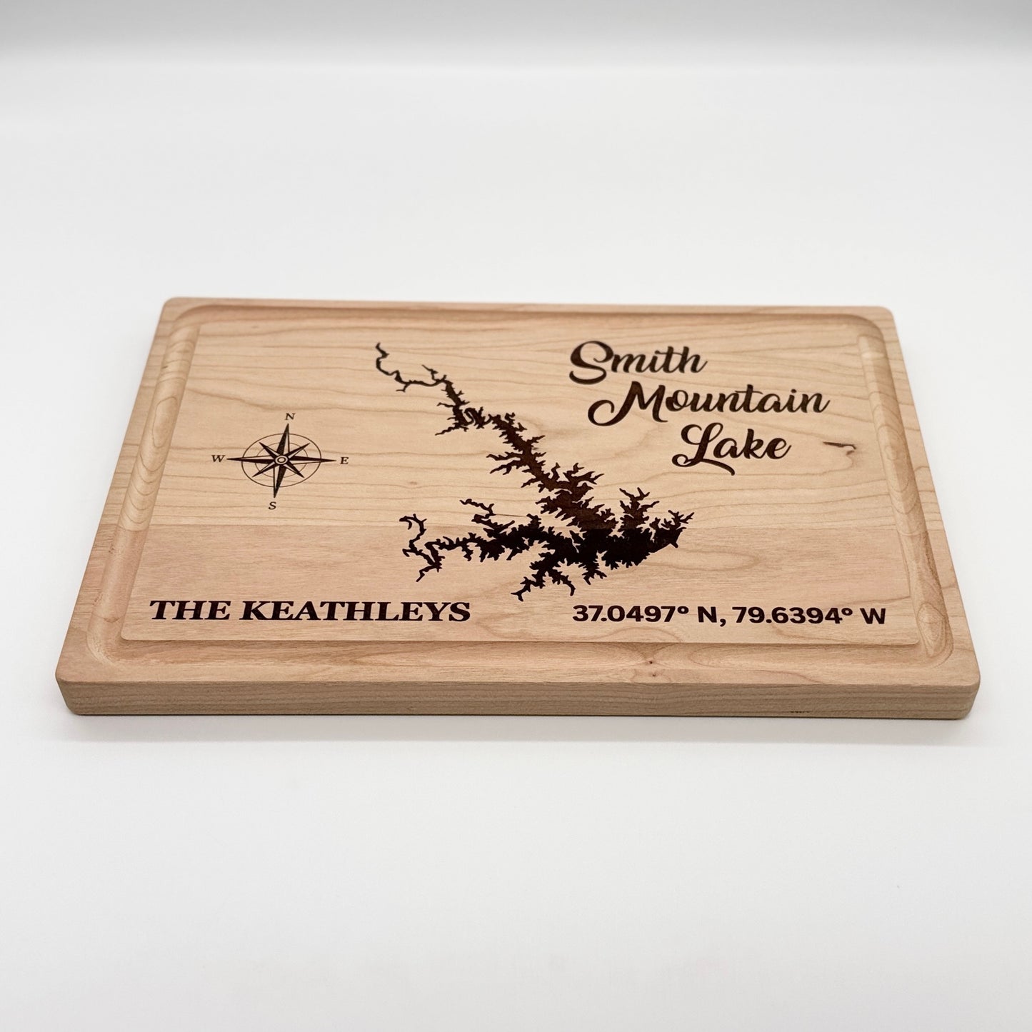 Smith Mountain Lake or Any Lake - Personalized Cutting Board & Charcuterie – Engraved Wood Gift Wedding, Anniversary, Housewarming, Christmas