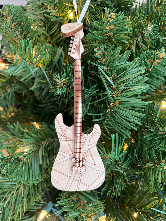 Electric Guitar Ornament with Personalized Pick