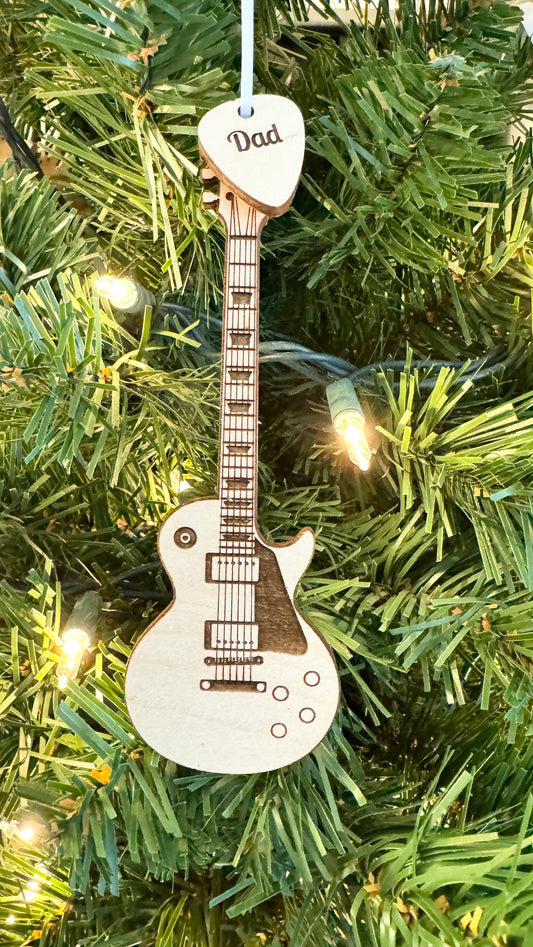 Electric Guitar Ornament. Les Paul Style. Dark