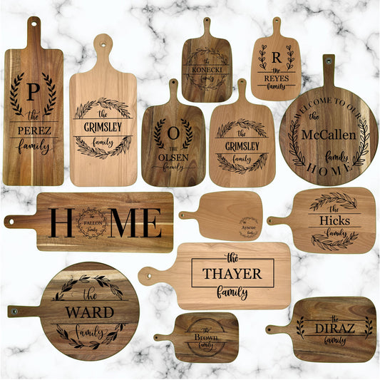 Branded & Personalized Cutting Boards and Charcuterie - Multiple Styles and Designs