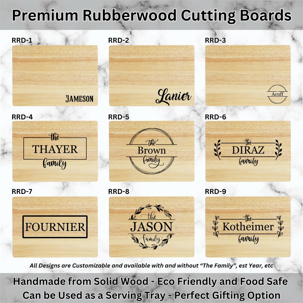 Branded & Personalized Cutting Boards and Charcuterie - Multiple Styles and Designs