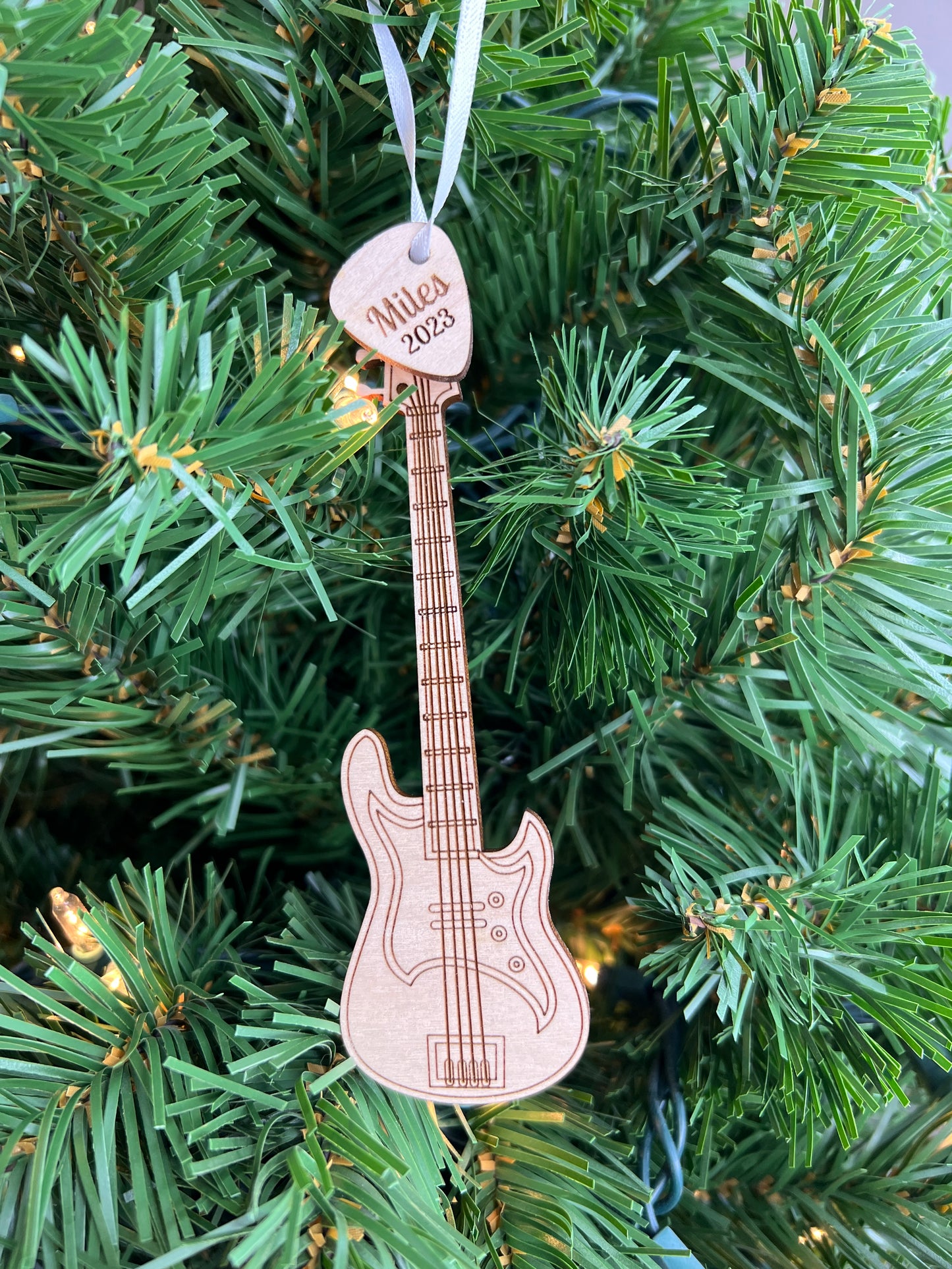 Personalized Electric Bass Guitar Ornament