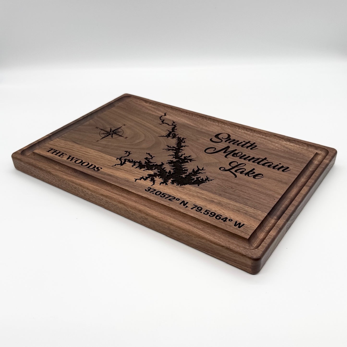 Smith Mountain Lake or Any Lake - Personalized Cutting Board & Charcuterie – Engraved Wood Gift Wedding, Anniversary, Housewarming, Christmas