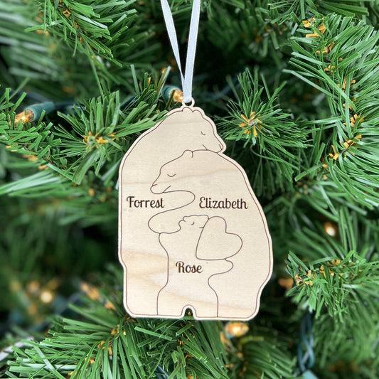 Personalized Bears Family Names Ornament