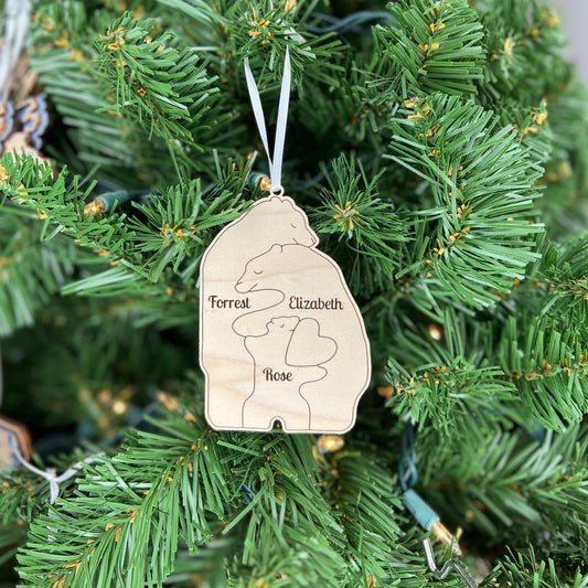 Personalized Bears Family Names Ornament
