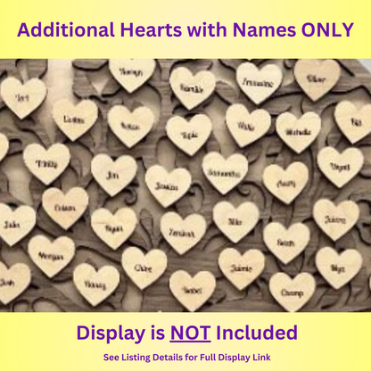 Additional Hearts for our Family Tree / Grandkids Display