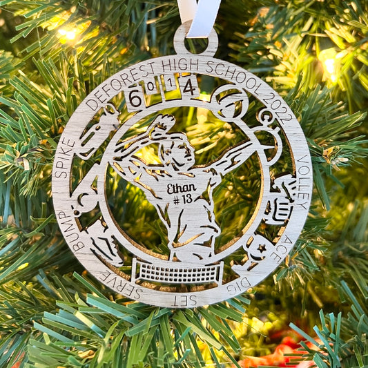 Personalized Volleyball Ornaments+