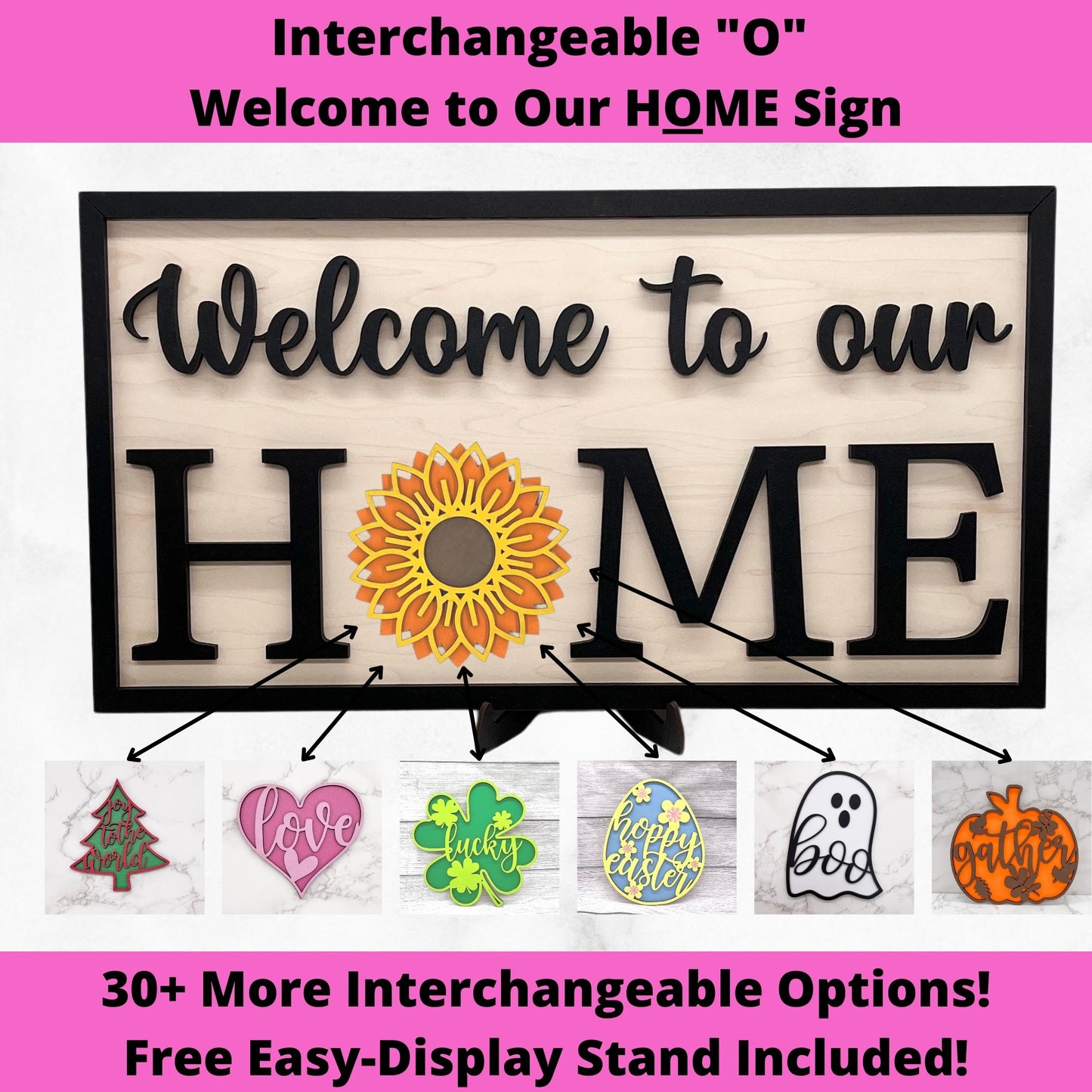 Painted Interchangeable "O" Pieces / 4” / 6” / 8” /10” --- "O" s for Welcome Signs, Home Signs. Porch Leaners