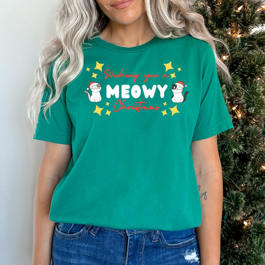 Christmas Cat Shirt Meowy Christmas Tee