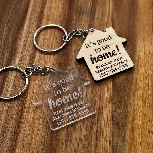 Branded Realtor Keychains - Closing Keychain - Open House Marketing