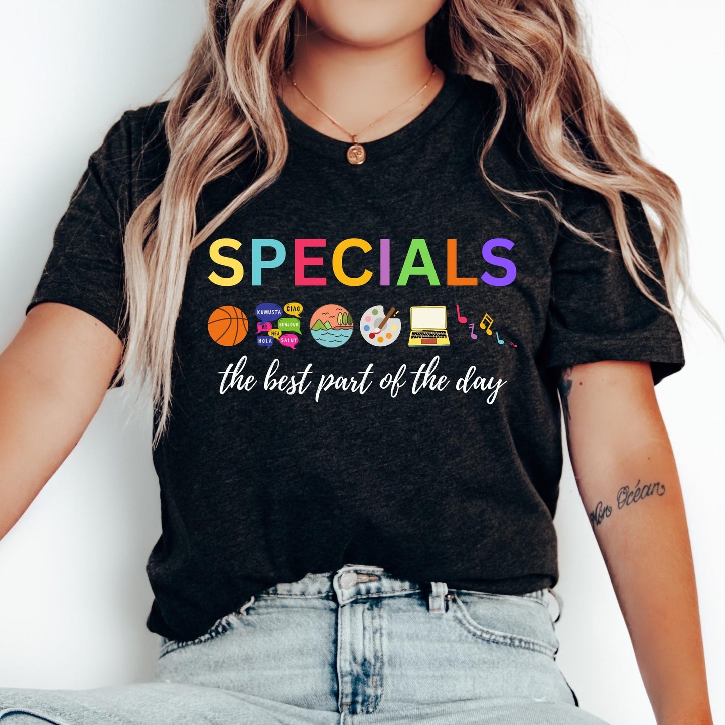 Specials Teacher Team Shirt: Art, Music, PE, Library/Media, Language/Spanish, Ecology