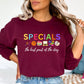 Specials Teacher Team Sweatshirt: Art, Music, PE, Library/Media, Language/Spanish, Technology