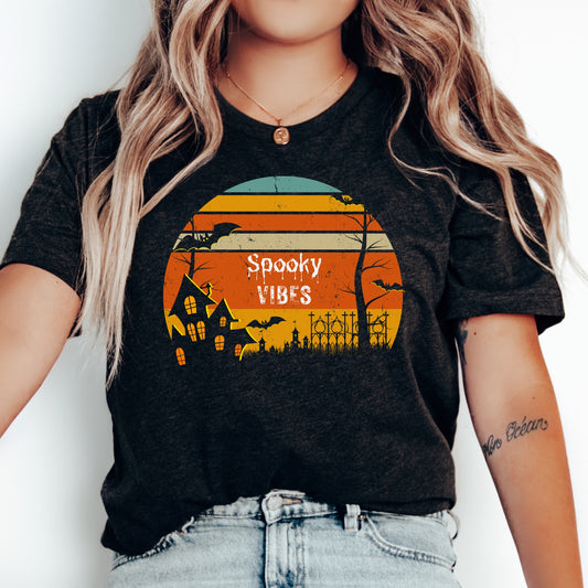 Halloween Shirt Retro Spooky Vibes Shirt