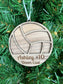 Personalized Volleyball Ornament