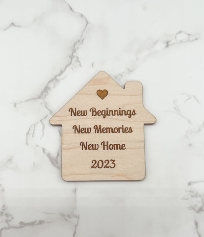 New Home Magnet, New Beginnings New Memories New Home
