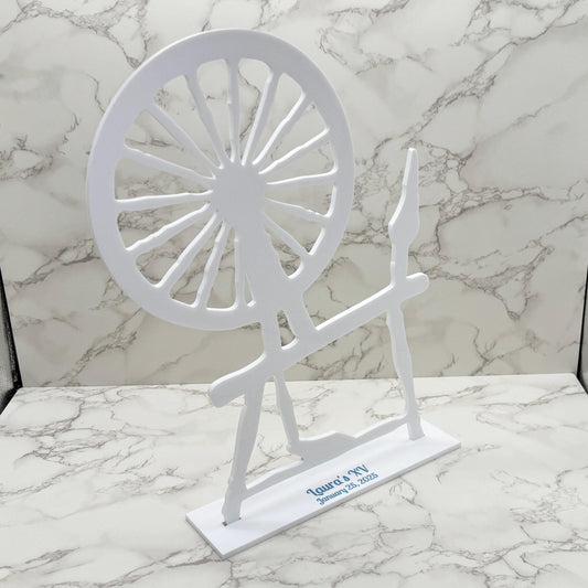 Extra Large Spinning Wheel 24", Spindle, Sleeping Beauty, Wood Display