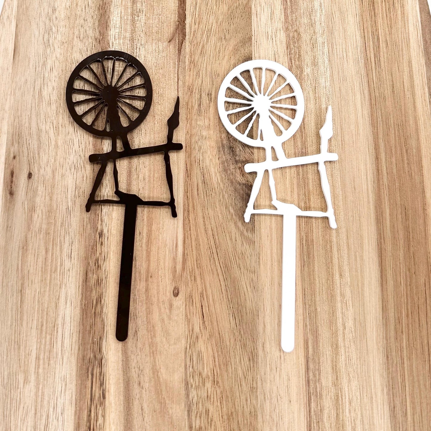 Spinning Wheel Cake Topper / Flower Arrangement Stem / Sleeping Beauty Topper