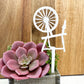 Spinning Wheel Cake Topper / Flower Arrangement Stem / Sleeping Beauty Topper