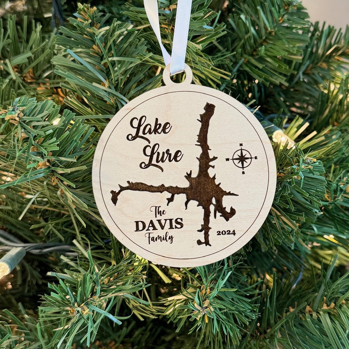 Personalized Lake Lure NC Ornament Christmas Gift