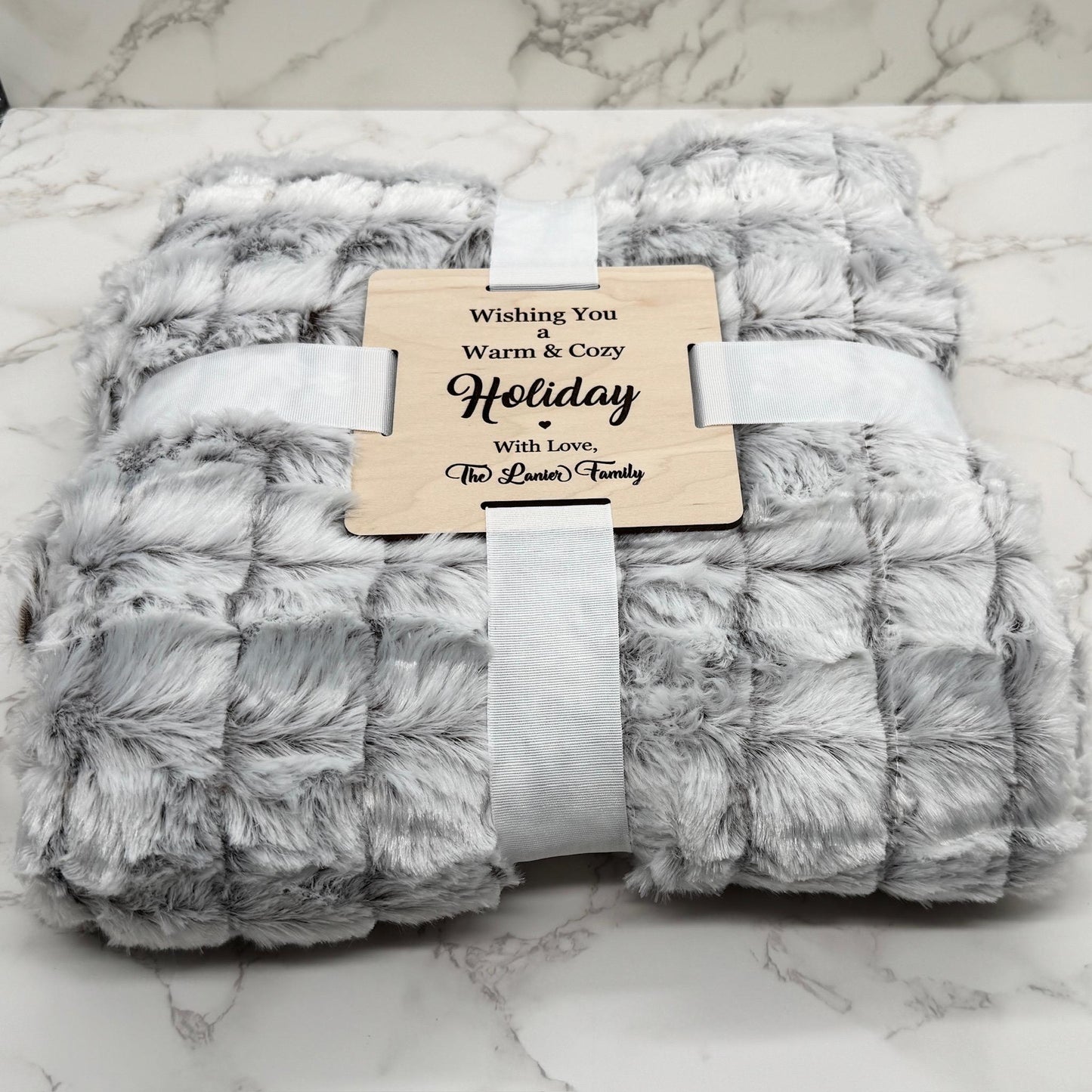 Personalized Throw Blanket, Micro-Mink Sherpa Throw