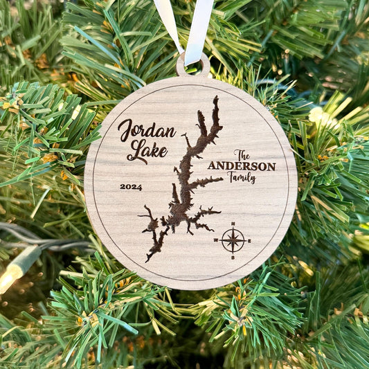 Personalized Jordan Lake Ornament Christmas Gift