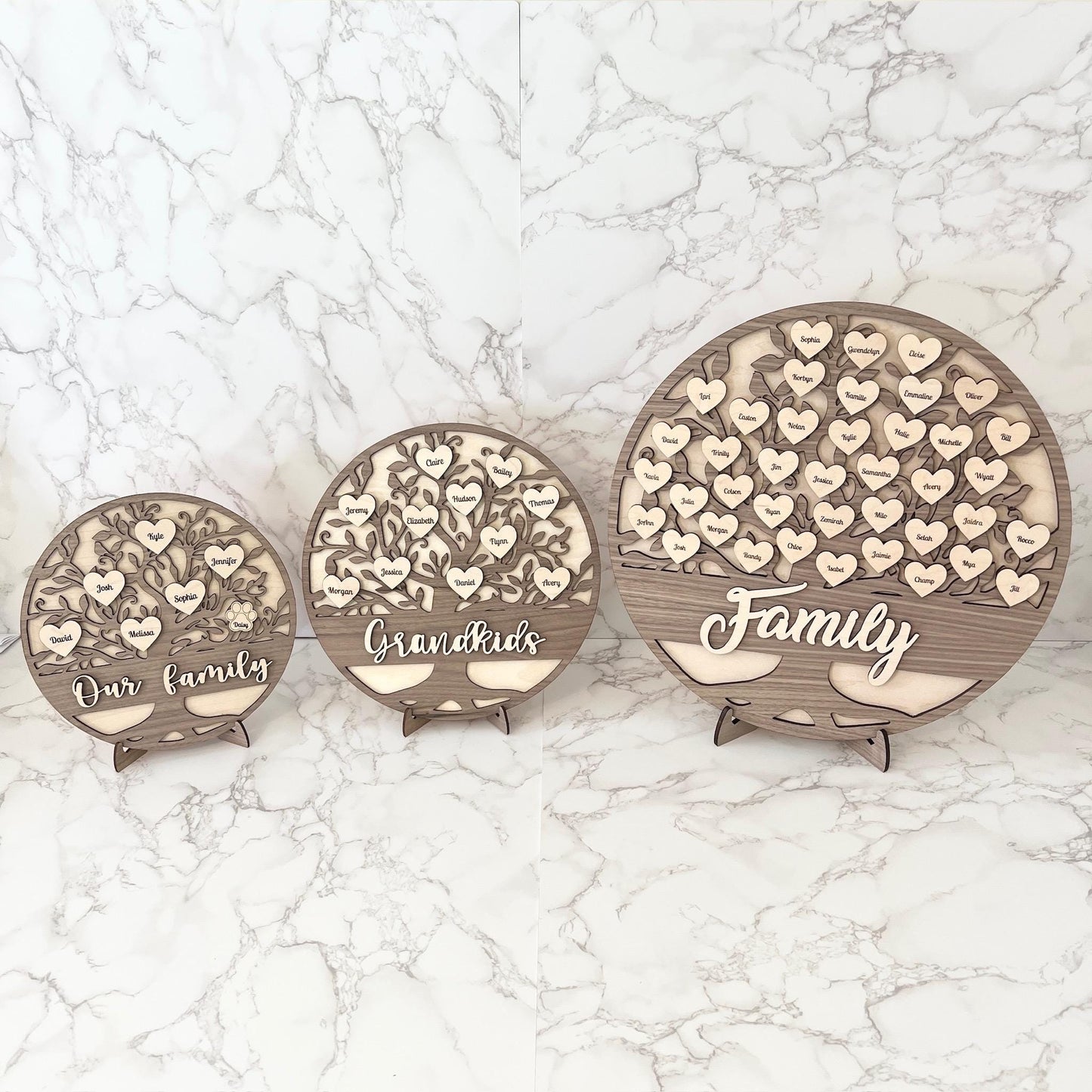 Personalized Family Tree Gift for Mom, Dad, Grandparents, Grandma, Grandpa - Mother’s Day, Father’s Day, Christmas, Anniversary, Birthday