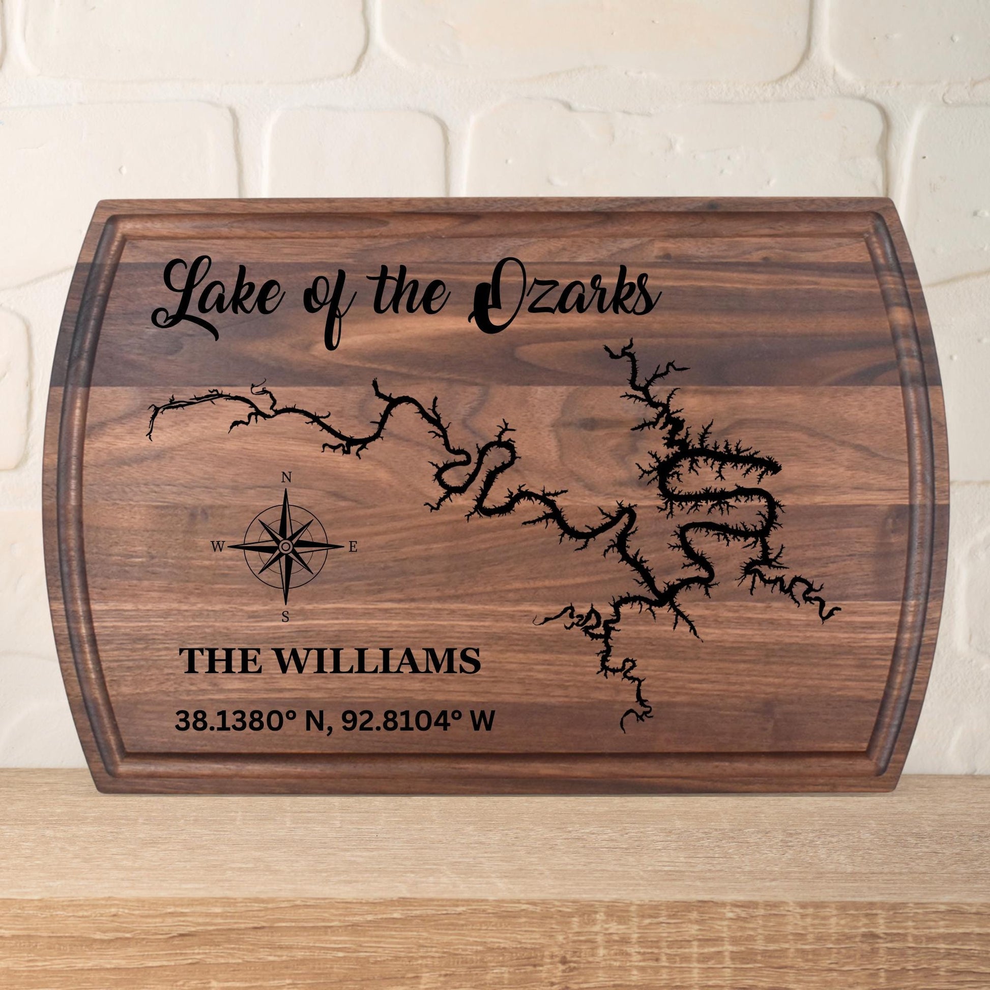 Any Lake - Personalized Cutting Board & Charcuterie – Custom Engraved Wood Gift for Wedding, Anniversary, Housewarming, Birthday, Christmas