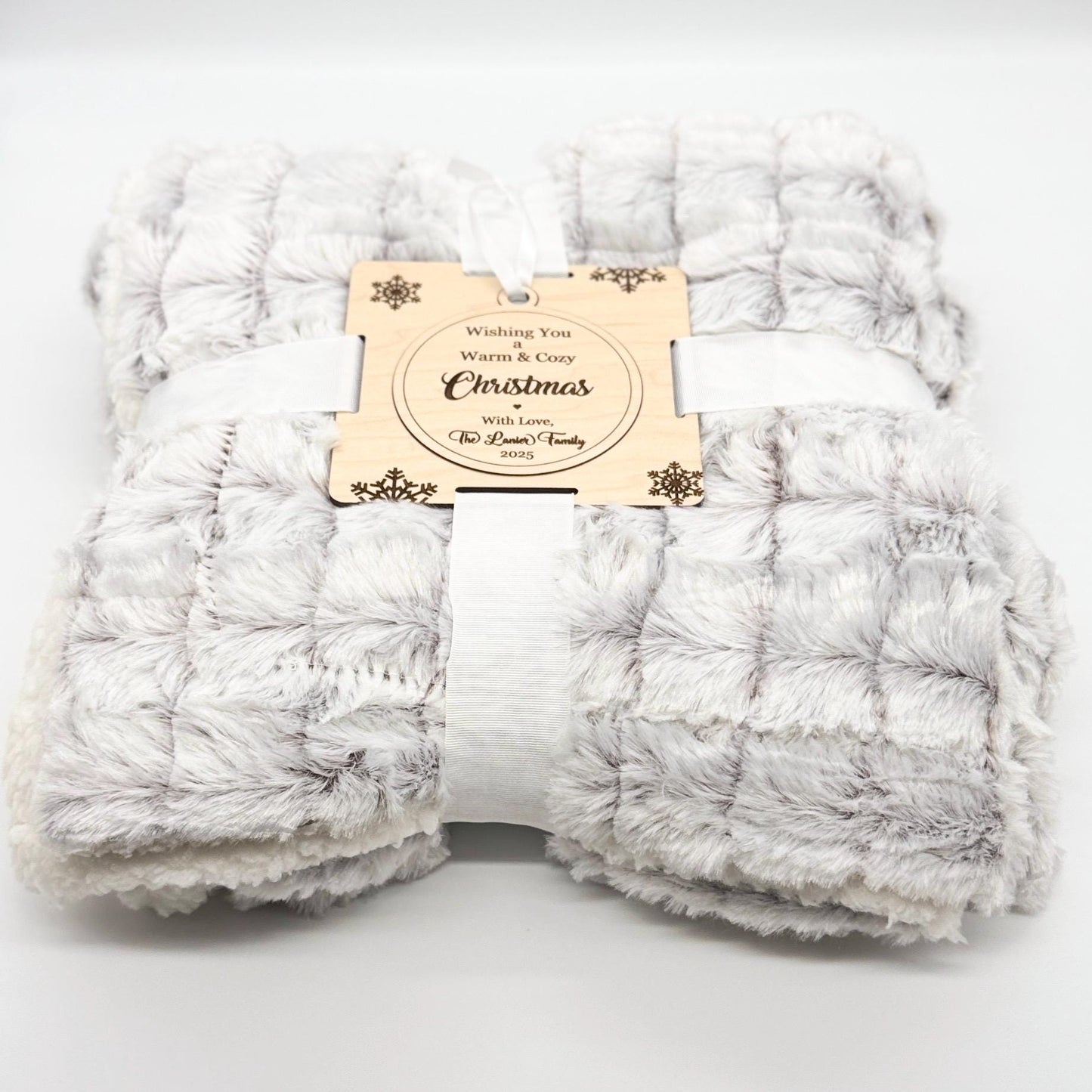 Branded and Personalized Throw Blanket, Micro-Mink Sherpa Throw