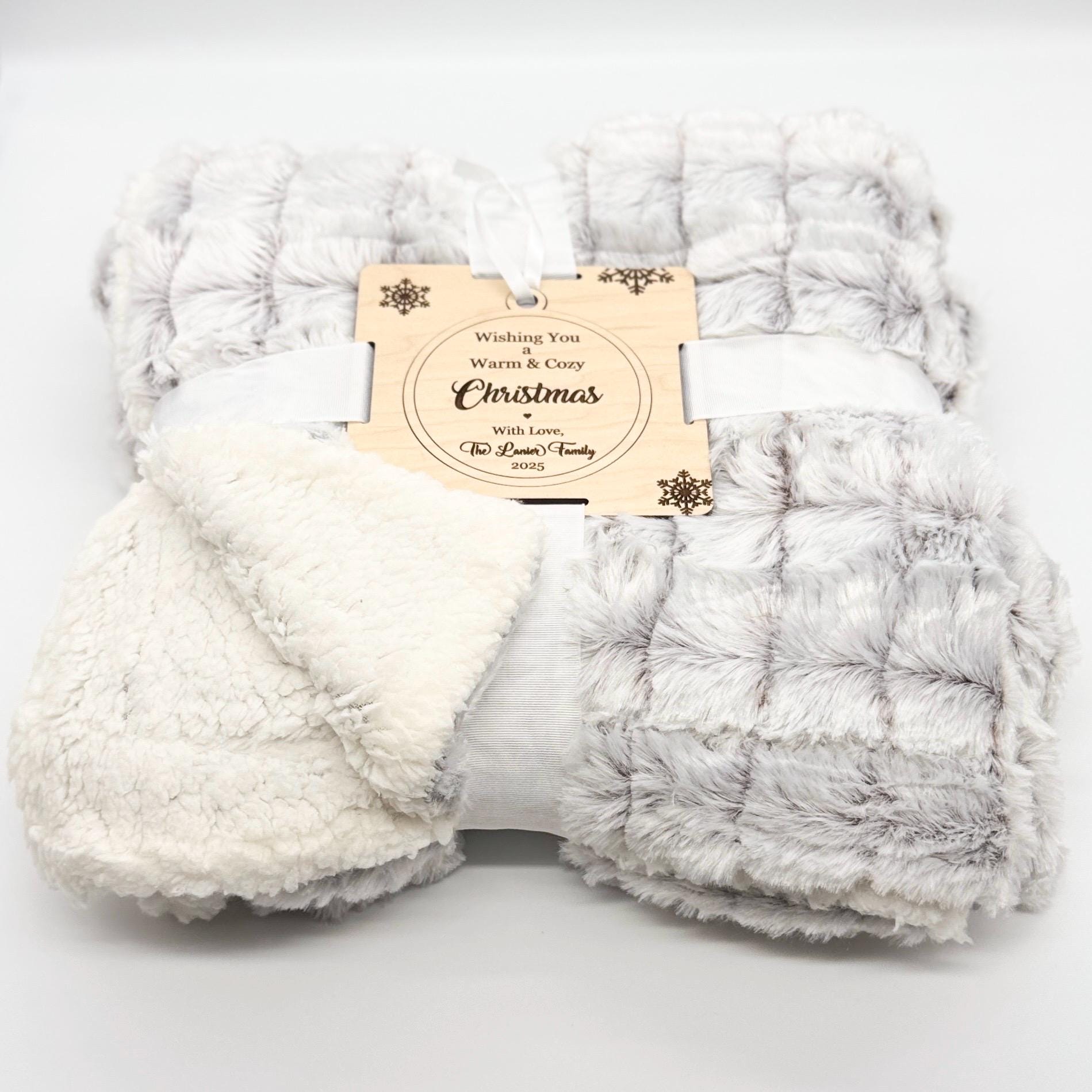 Personalized Throw Blanket, Micro-Mink Sherpa Throw