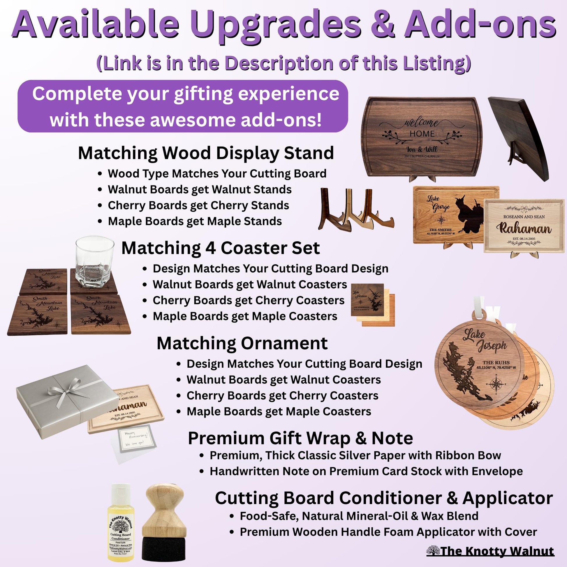 Any Lake - Personalized Cutting Board & Charcuterie – Custom Engraved Wood Gift for Wedding, Anniversary, Housewarming, Birthday, Christmas