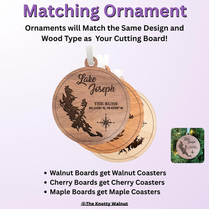 Upgrades and Add-Ons: Cutting Board Display Stand, Gift Wrap, & Ornament Add-on for orders from The Knotty Walnut - Housewarming, Realtors