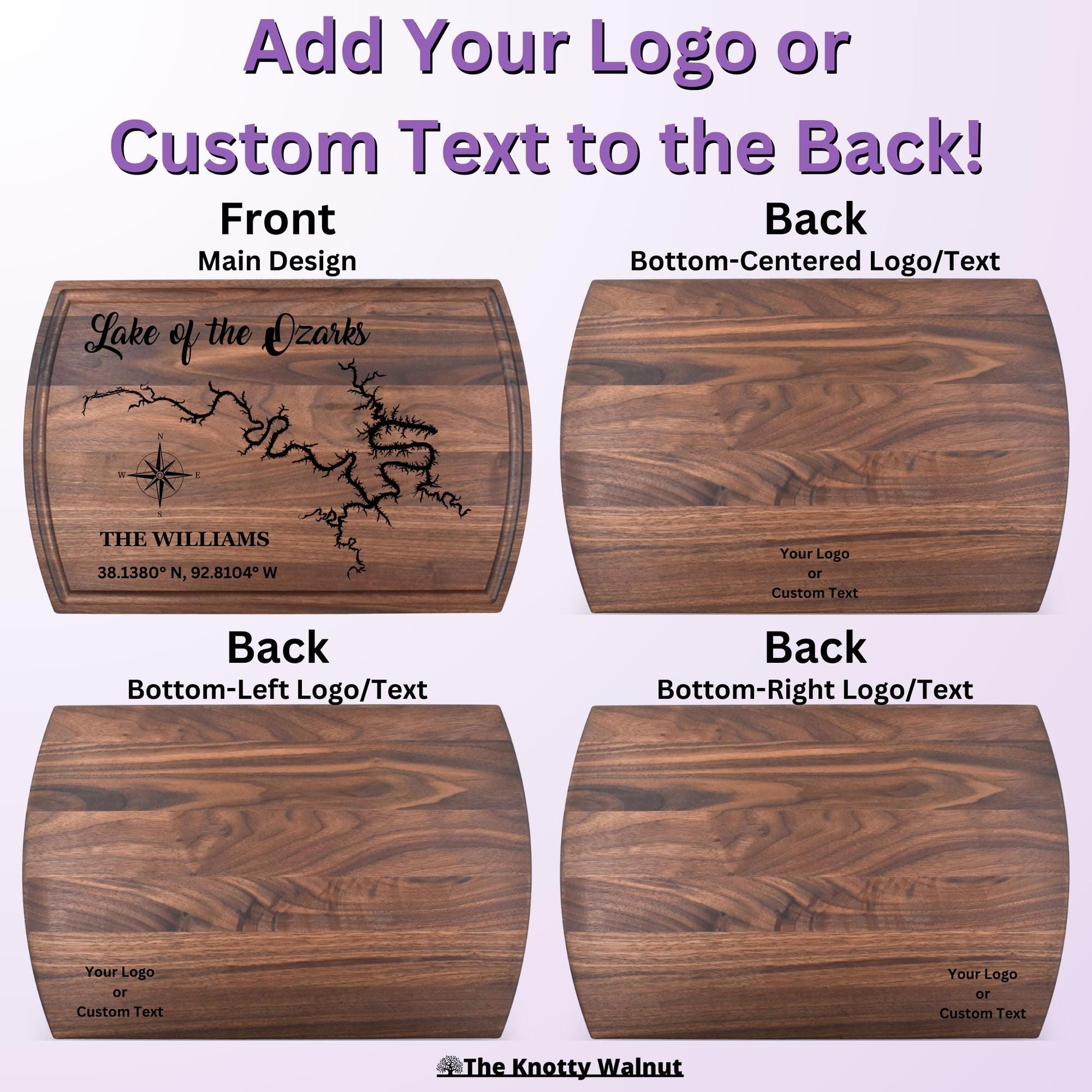 Realtor Branded Any Lake - Personalized Cutting Board & Charcuterie – Custom Engraved Wood Gift for Housewarming - Closing Gift for New Home