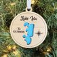 Lake Conroe or Any Lake - Personalized Ornament Gift - Lake House, Wedding, Christmas, Housewarming, Vacation Keepsake, Souvenir
