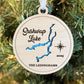 Lake Conroe or Any Lake - Personalized Ornament Gift - Lake House, Wedding, Christmas, Housewarming, Vacation Keepsake, Souvenir