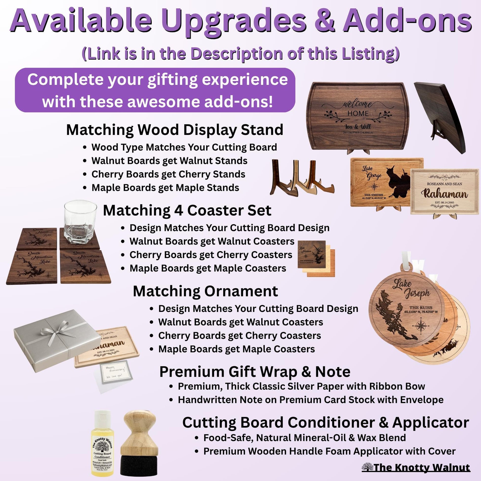 Custom Text or Logo - Personalized Cutting Board and Charcuterie Board Gift